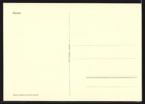 AK Sursee, Ortspartie mit Kirche