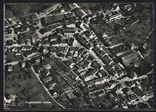 AK Sursee, Teilansicht, Fliegeraufnahme