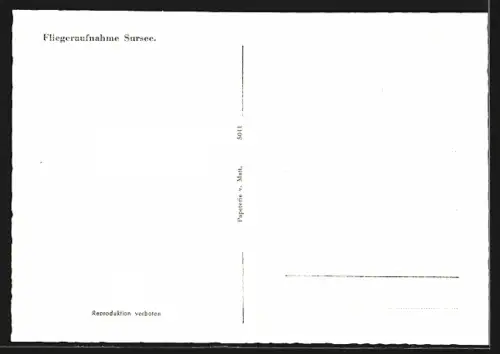 AK Sursee, Teilansicht, Fliegeraufnahme