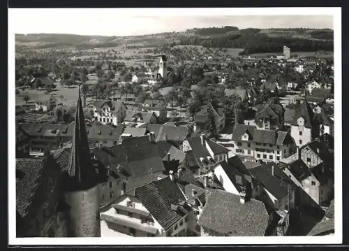 AK Sursee, Teilansicht mit Strassenpartie