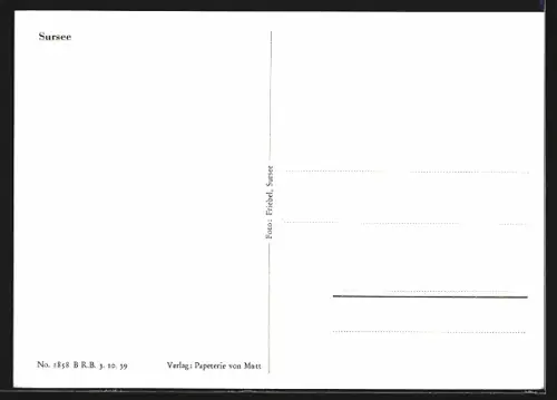 AK Sursee, Teilansicht mit Strassenpartie