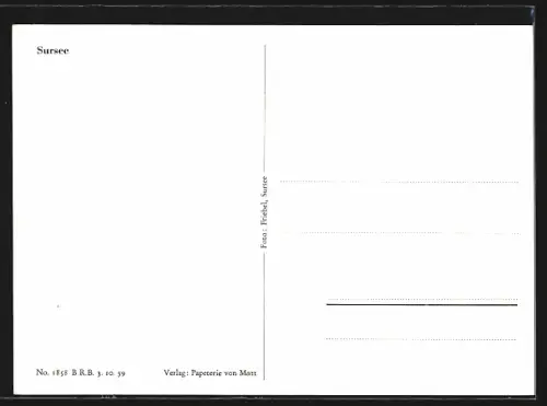 AK Sursee, Teilansicht mit Strassenpartie