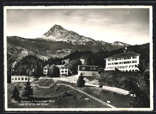 AK Oberschan, Kurhaus & Kinderheim Alvier mit Alvier