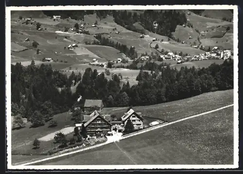 AK Lutenwil-Nesslau, Flugaufnahme Töchterbund-Ferienheim Heimetli