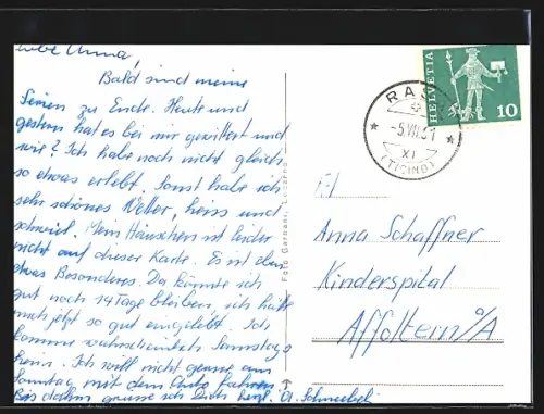 AK Rasa /Centovalli, Teilansicht mit Kirche