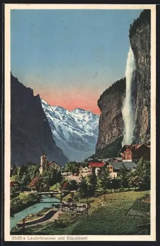 AK Lauterbrunnen, Panorama und Staubbach