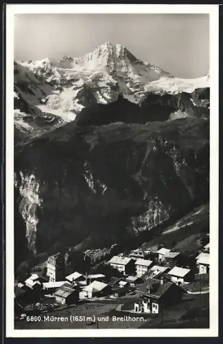 AK Mürren, Teilansicht mit Breithorn