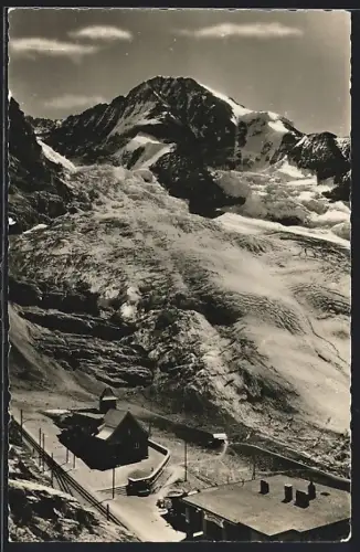 AK Eigergletscher, Jungfraubahn, Panorama