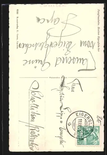 AK Eigergletscher, Jungfraubahn, Panorama