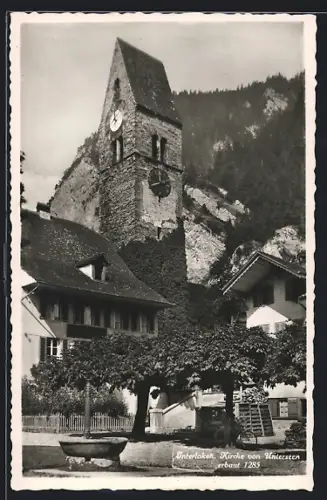 AK Interlaken, Kirche von Unterseen