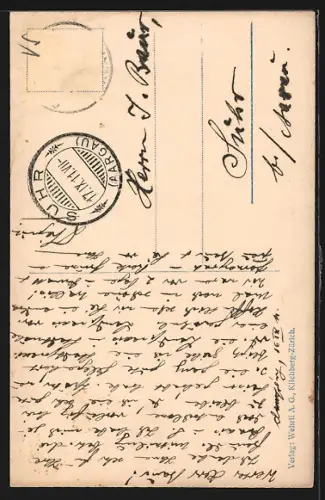 AK Zermatt, Strassenpartie mit Visp und Matterhorn