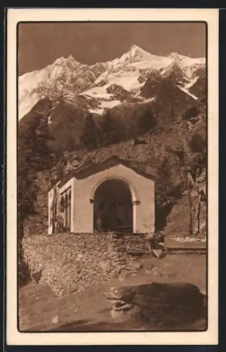 AK Saas-Grund, Kapellenweg von Saas-Grund nach Saas-Fee