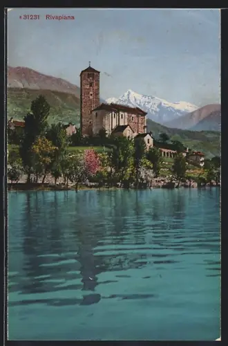 AK Rivapiana, Uferpartie mit Kirche