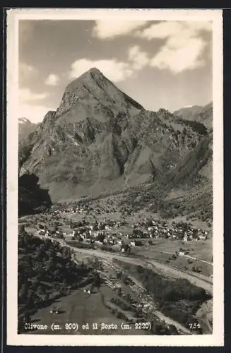 AK Olivone, Villaggio ed il Sosto, Ortsansicht mit Blick zum Sosto