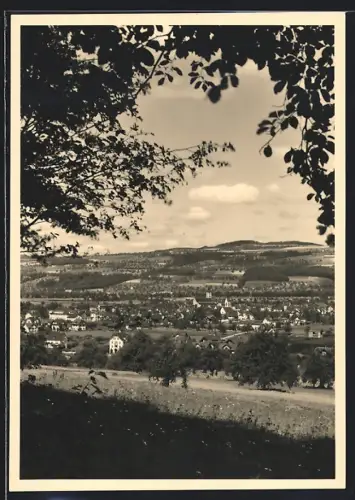 AK Sursee, Teilansicht mit Bäumen