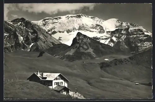 AK Adelboden-Lenk, Hotel Hahnenmoospass, Wildstrubel und Regenbolshorn