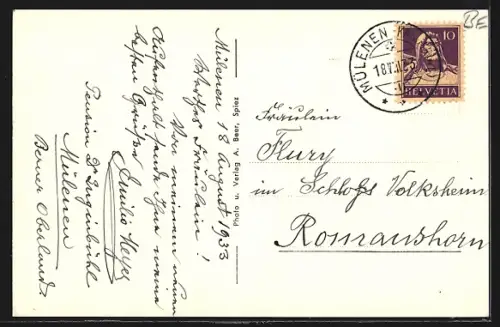 AK Aeschi b. Spiez, Allmend, Panoramablick auf d. Niesen