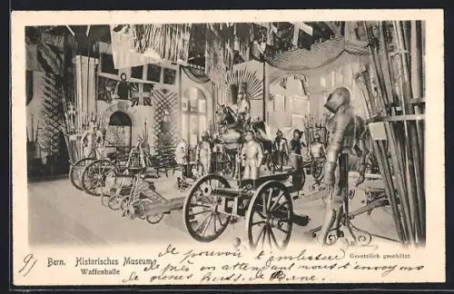 AK Bern, Historisches Museum, Waffenhalle, Innenansicht