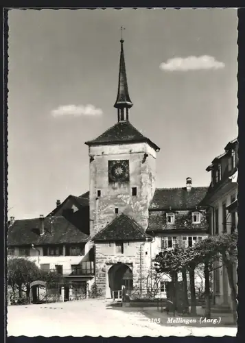 AK Mellingen /Aarg., Kirche und Vorplatz