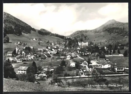 AK Langenbruck /Basler Jura, Ortsansicht mit Blick ins Land
