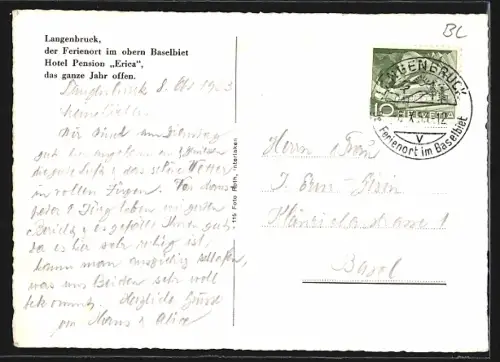 AK Langenbruck, Gesamtansicht mit Panorama