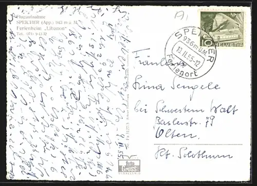 AK Speicher, Fliegeraufnahme vom Ort, sowie vom Ferienheim Libanon