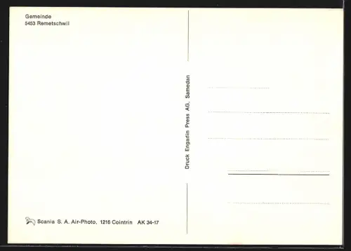 AK Remetschwil, Ortsansicht vom Flugzeug aus