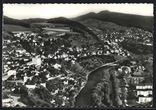 AK Nussbaumen /AG, Ortsansicht vom Flugzeug aus