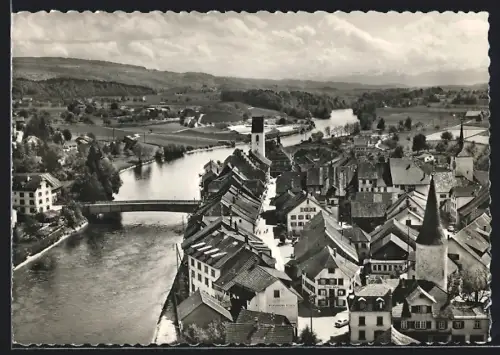 AK Mellingen, Ortsansicht mit Flusspartie