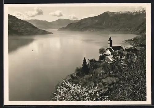 AK Ronco s. A., Seeblick mit Bergpanorama