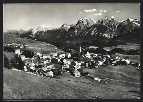 AK Fetan /Unterengadin, Ortsansicht gegen Lischannagruppe