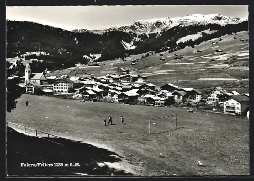 AK Falera, Ortsansicht mit Bergpanorama
