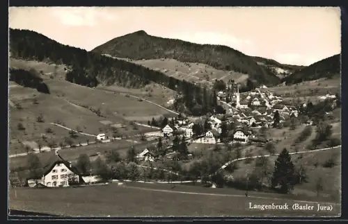 AK Langenbruck /Basler Jura, Gesamtansicht mit Umland