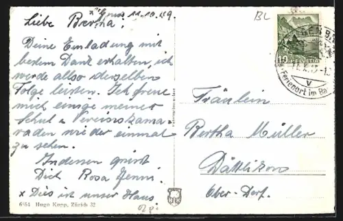 AK Langenbruck /Basler Jura, Gesamtansicht mit Umland