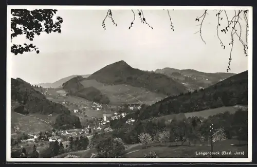 AK Langenbruck /Basl. Jura, Gesamtansicht mit Umland