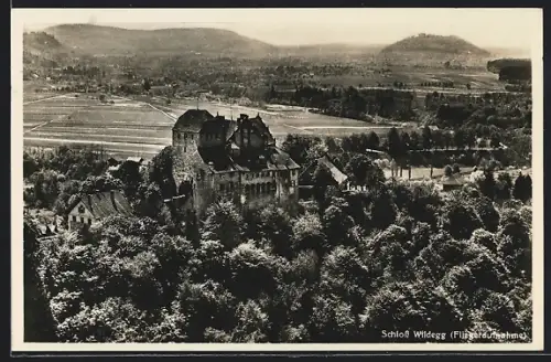 AK Wildegg, Fliegeraufnahme vom Schloss