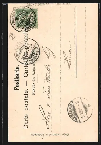 AK Winterthur, Blick auf das Jonas Furrer-Denkmal