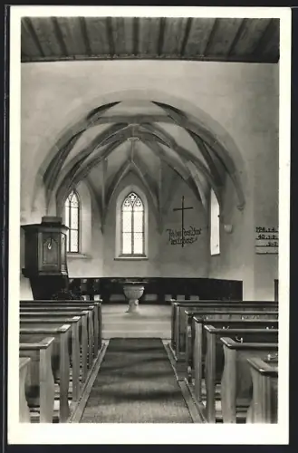 AK Wildberg, Kirche, Innenansicht mit Kanzel