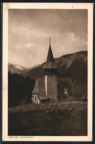 AK Langwies, Blick auf die Kirche