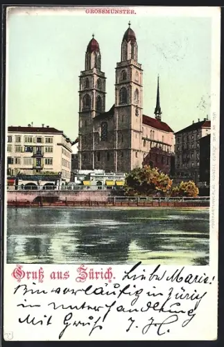 AK Zürich, Grossmünster, Wasserpartie
