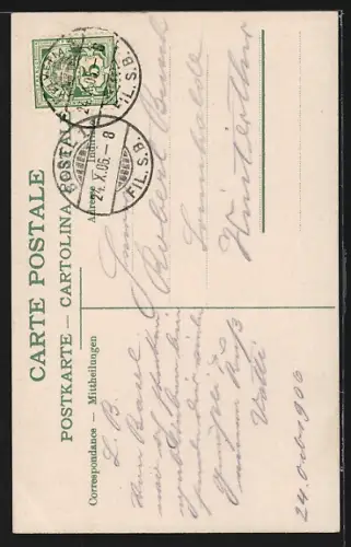 AK Basel, Strassenleben am Rathaus