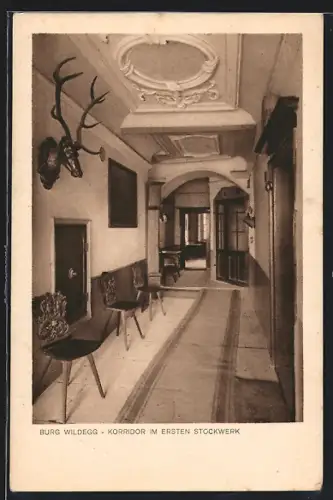 AK Wildegg, Burg, Korridor im ersten Stockwerk