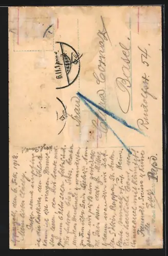 AK Appenzell, Panoramablick auf Stadt und Säntis