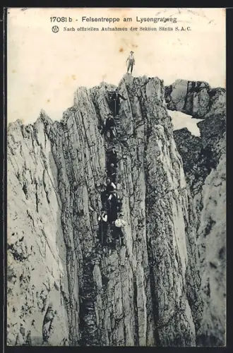 AK Felsentreppe am Lysengratweg, Kletterer