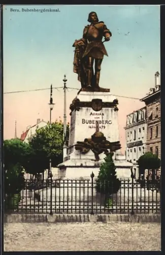AK Bern, Blick auf das Bubenberg-Denkmal