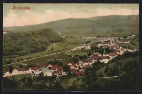 AK Turbenthal, Ortsansicht mit Umgebung