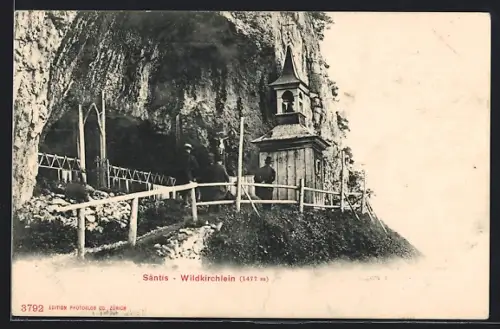 AK Säntis, Blick auf das Wildkirchlein