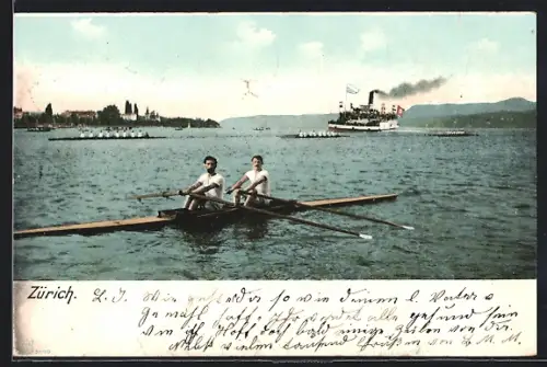 AK Zürich, Ruderpartie und Dampfer