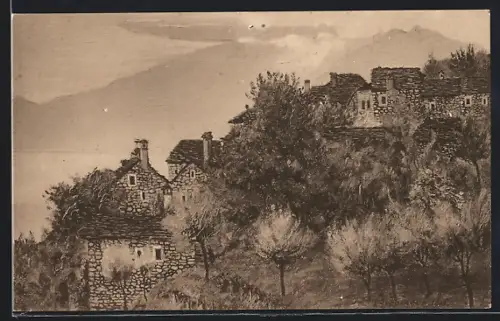 AK Orselina /Locarno, Motivo rustico di Orselina