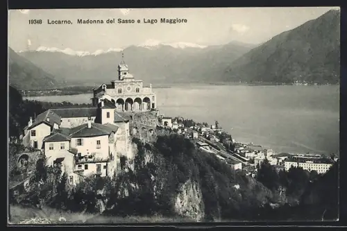 AK Locarno /Lago Maggiore, Madonna del Sasso e Lago Maggiore